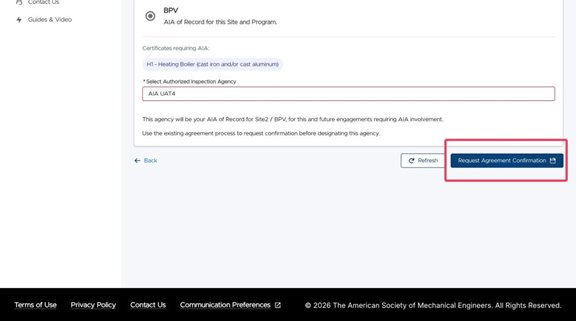 Request Agreement Confirmation