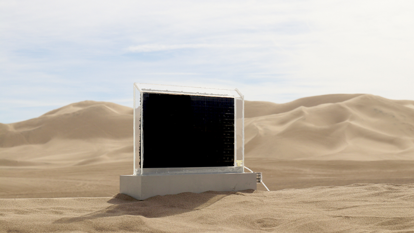 A device built by MIT researchers extracts water from the air in Death Valley, California, using solar power and smart materials.