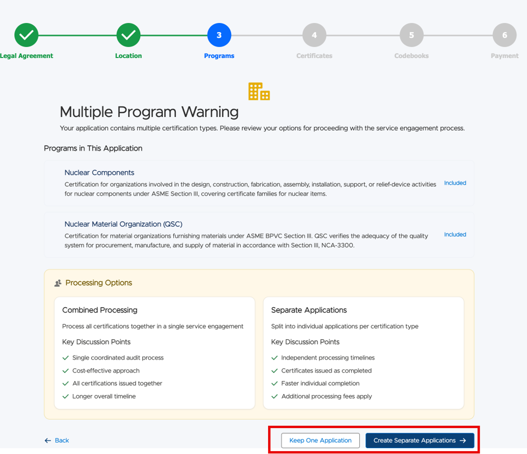 Multiple Program Warning