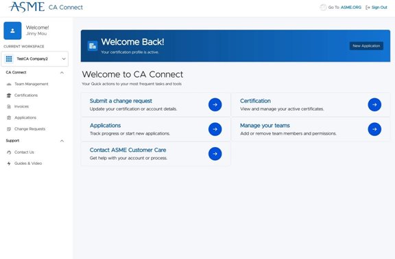 CA Connect Homepage