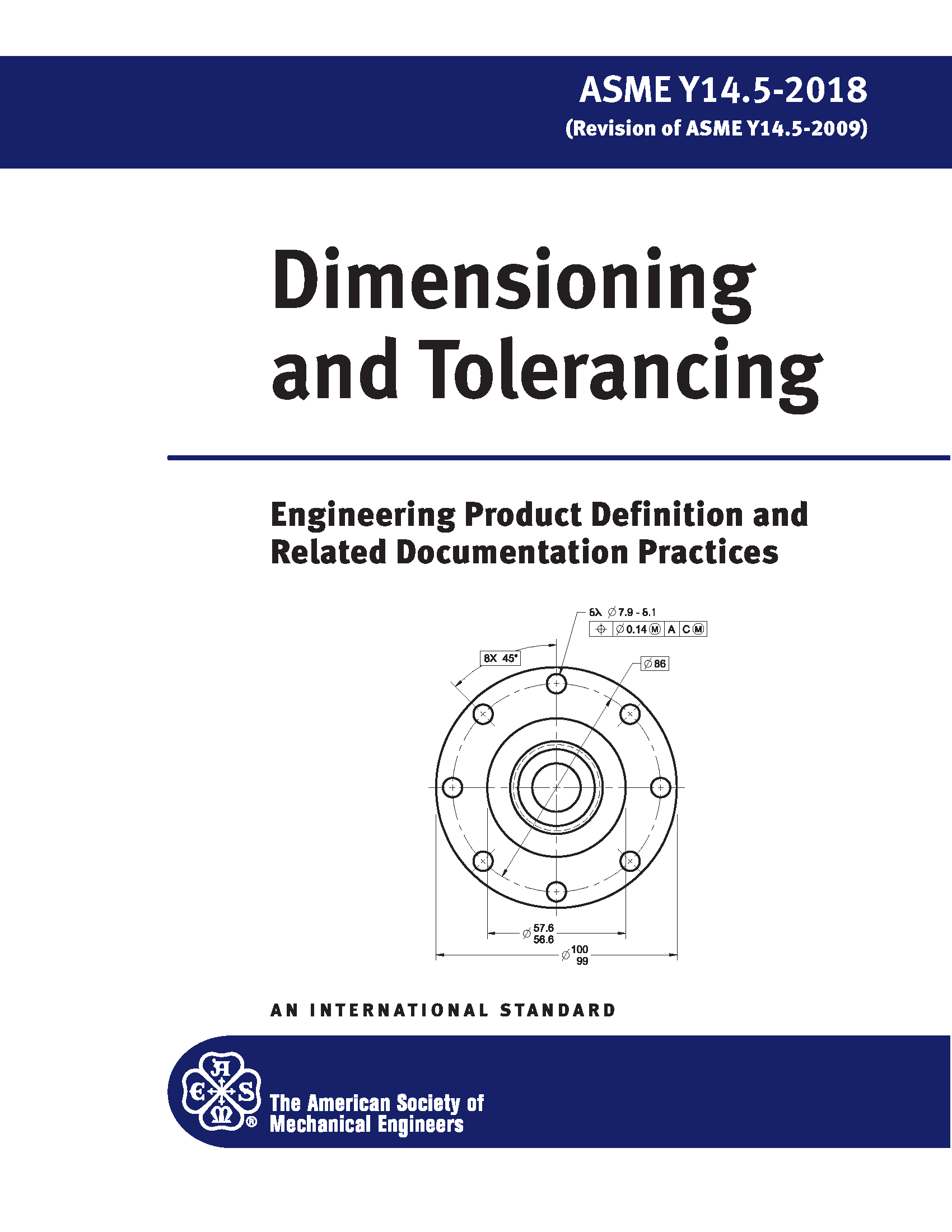ASME Y14.5 2018 Dimensioning and Tolerancing Standard